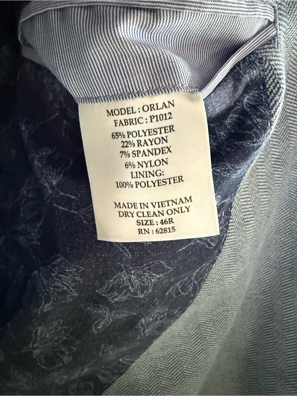 Original Penguin Light Blue Herringbone Blazer Sport Coat - Picture 4 of 5